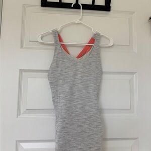 lululemon athletica Gray and Coral Tank Top